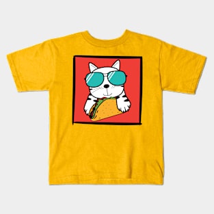 Cool Cat - Taco Lover Kids T-Shirt